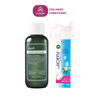 Nước Hoa Hồng Klairs Daily Skin Water 500ml + Bông Tẩy Trang Jomi 120 miếng