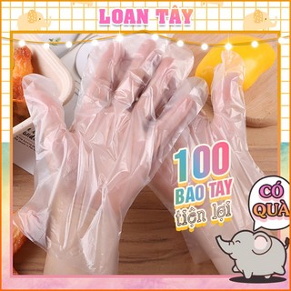 Set 100 Cái Bao Tay Nylong PE Trong Suốt Tiện Ích Dùng 1 Lần L2470