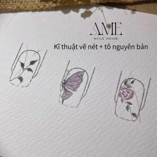 Cọ thư pháp cán gỗ vẽ màu nước
