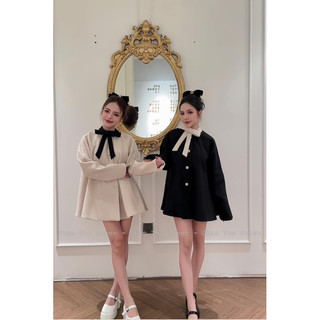 Váy dạ nỉ xinh cổ nơ tiểu thư chuẩn 𝐀𝐒𝐇𝐘𝐋𝐄𝐘