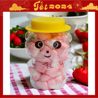 Hủ nhựa PET hình nhân vật gấu Panda 500ml đáng yêu - Hộp đựng bánh kẹo, hộp đựng mứt Tết 2024 - HN006