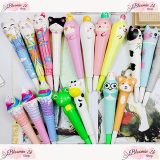  Bút Squishy Dẻo Mềm Xinh Cute Nhiều Mẫu Mực Đen, Giảm Căng Thẳng Cực Tốt Nhà Bloomin2k (Bloomin2k)