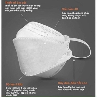 Thùng 300 chiếc khẩu trang kf94 (màu trắng)