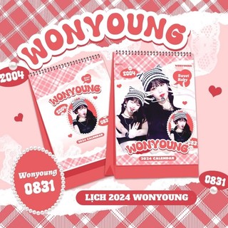 Lịch để bàn 2024 Wonyoung IVE siêu xinh trang trí bàn học