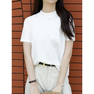 Áo Thun Cổ Cao Basic Cao Cấp 100% Cotton Fashion TKV 2 Màu Đen Trắng Phong Cách Hàn Quốc
