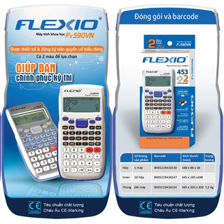 Máy tính khoa học chính hãng flex.office fx590vn giải toán cao cấp