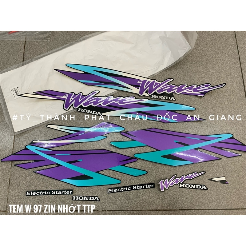 Tem Wave 97 Xanh Nhớt ĐB ( 1 Bộ )