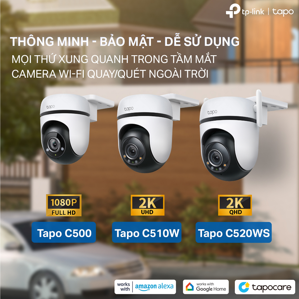 Camera WiFi TP-Link Tapo C500  An Ninh Quay/Quét 360 Độ, Chống Nước