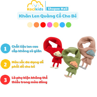  Khăn len quàng cổ cho bé gắn hình đám mây dễ thương 