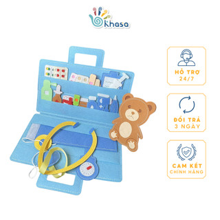 Bộ Đồ Chơi Bác Sĩ Gấu Nâu Vải Dạ Cao Cấp, Cùng Bé Phát Triển Toàn Diện - Khasa Việt Nam