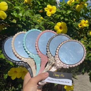 Gương Hoàng Cung- Gương Công Chúa_gương trang điểm cầm tay_dụng cụ nối mi_gương soi mi_Thúy Hà