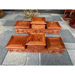 Tam sơn -Tam cấp gỗ hương-gỗ gõ chân đế kê bát nhang -Nhiều cỡ mặt