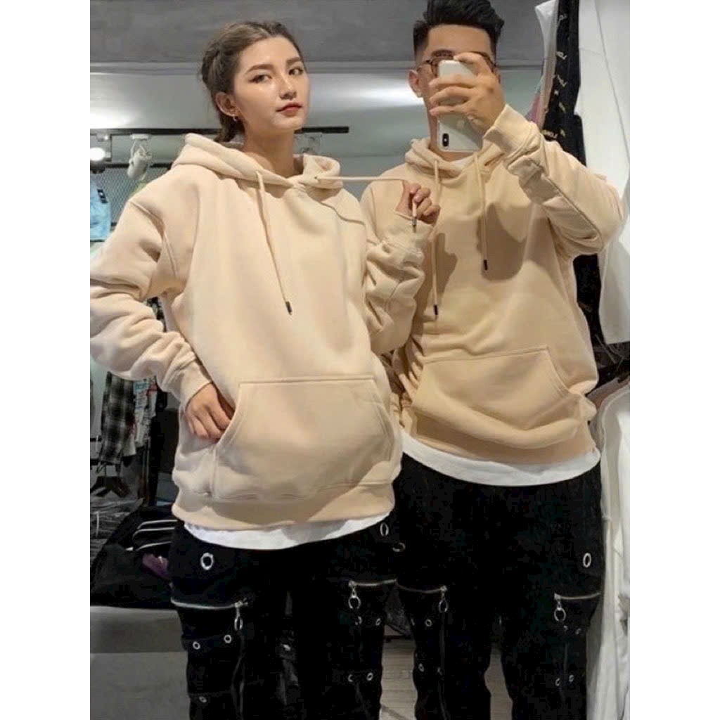 Áo Khoác Hoodie Nam Nữ Cặp Đôi Kiểu Trơn Chất Nỉ Form Rộng Phong Cách Thời Trang Trẻ Trung Năng Động TP