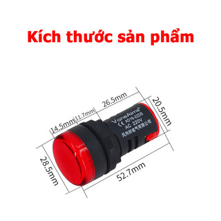 (10 cái) Đèn Báo Pha Phi AD16-22D, Đèn báo tủ điện 220v,380v