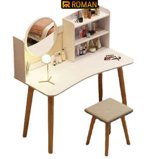 Bàn trang điểm gỗ MDF cao cấp cao 75cm phong cách hiện đại trẻ trung thương hiệu Roman - RO84