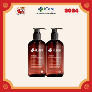 Combo 2 Chai Dầu Gội Sạch Gàu Ngứa Da Đầu Antisol - Thương Hiệu iCare Pharma - Chiết Xuất Dược Liệu