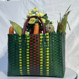 Làn đi chợ, giỏ đi chợ, làn đan tay thủ công kích thước 40x 18 x30cm