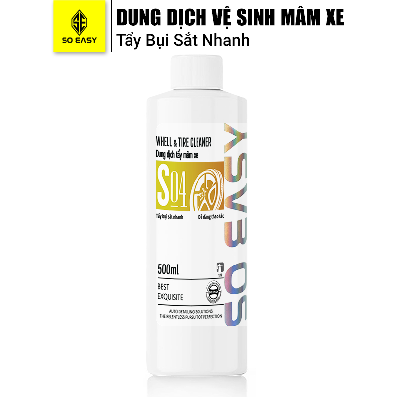 Dung dịch làm sạch vệ sinh mâm vành bánh xe nhanh chóng GX03 loại bỏ rỉ và bột sắt má phanh xe ô tô, xe hơi, xe tải, con