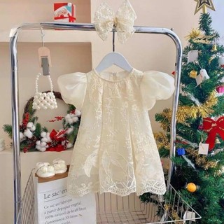 (12-38kg) Đầm Ren Tiểu Thư Bé Gái
