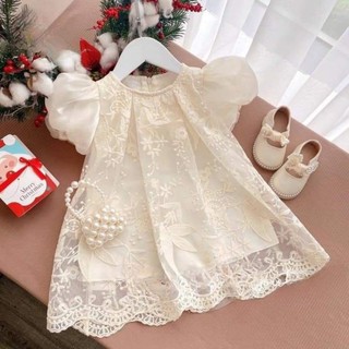 Đầm ren tiểu thư bé gái