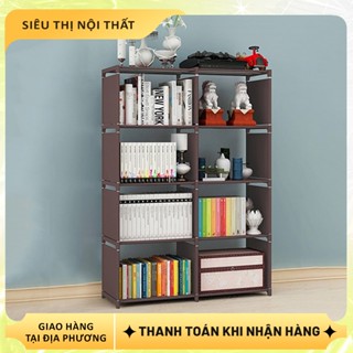  Giá Sách Đa Năng 8 Ngăn Thông Minh Tiện Lợi Chất Liệu Vải Không Dệt Chống Thấm Nước Đơn Giản 