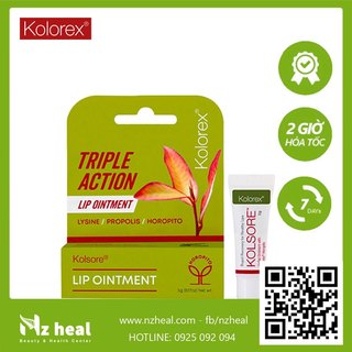 Kem giảm herpes môi Kolorex Kolsore Lip Care Ointment 3g - Nzheal