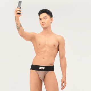 Brown Old Gym Jockstrap/ BARE STUDIOS  (quần lót nam dây nâng mông, chất liệu vải Sen Lotus Jersey)
