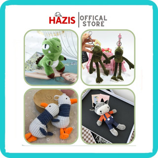 Móc chìa khoá, treo balo bông hình khủng long xanh cực dễ thương làm quà tặng - Hazis Store
