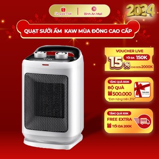 Quạt Sưởi Ấm, Máy Sưởi Ấm Ceramic KAW K3000 Công Suất 1500W, Tự Động Ngắt Điện, Làm Ấm Nhanh, Sưởi Gốm tự ngắt