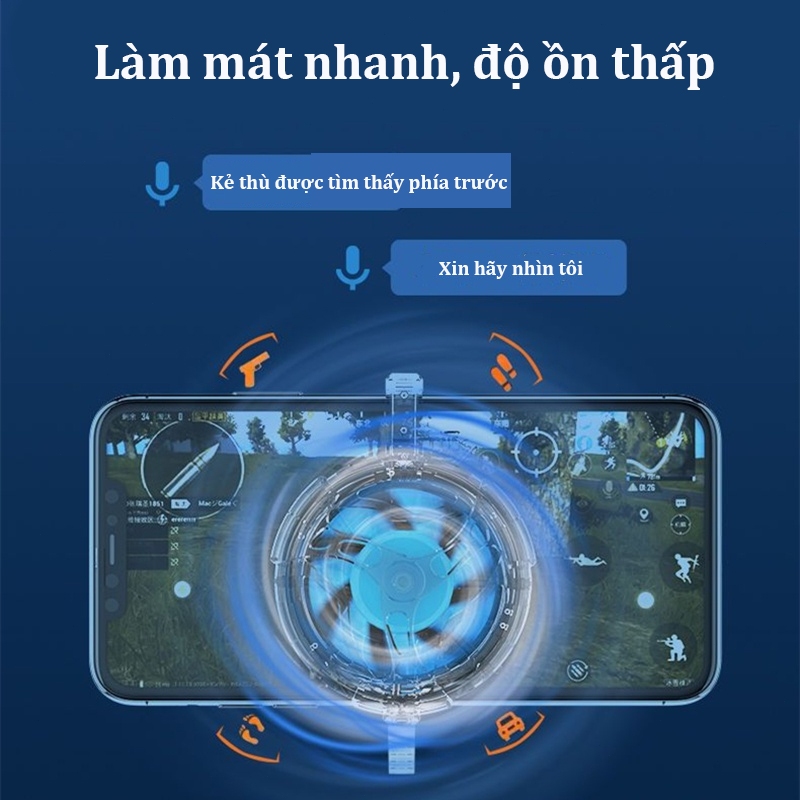 Quạt tản nhiệt điện thoại sò lạnh Siêu lạnh Tản làm mát khi chơi game hỗ trợ tản nhiệt nhanh dùng cho điện thoại | BigBuy360 - bigbuy360.vn
