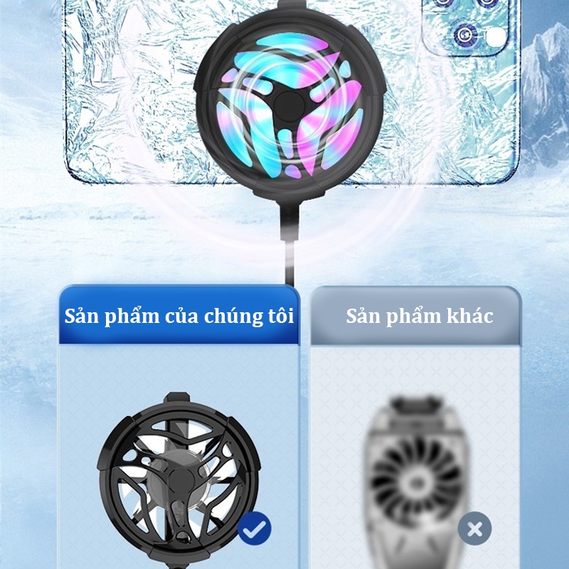 Quạt tản nhiệt điện thoại sò lạnh Siêu lạnh Tản làm mát khi chơi game hỗ trợ tản nhiệt nhanh dùng cho điện thoại | BigBuy360 - bigbuy360.vn