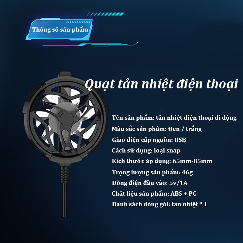 Quạt tản nhiệt điện thoại sò lạnh Siêu lạnh Tản làm mát khi chơi game hỗ trợ tản nhiệt nhanh dùng cho điện thoại | BigBuy360 - bigbuy360.vn