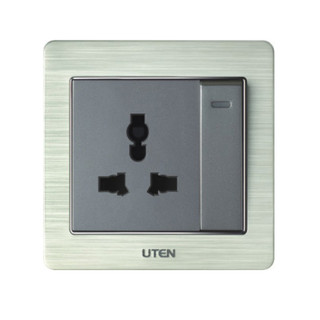 Bộ ổ cắm 3 - 5 chấu + 1 công tắc 1 chiều vuông uten