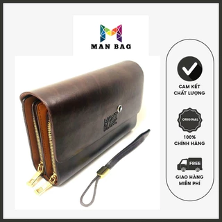 Ví cầm tay nam nữ phong cách thời trang da cao cấp, ví da nam nhỏ gọn tiện dụng đựng giấy tờ, bóp da nam nữ công sở 02