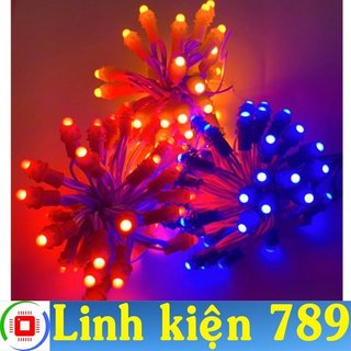 Led f5 led đúc f5 đế 9mm chống nước đủ màu cuộn 3m 50 bóng