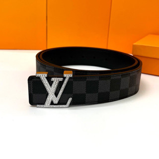   FULL HỘP  Thắt Lưng Nam LV Mặt Trắng Đá Nhỏ 
