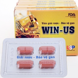 Viên giải rượu win us hộp 4 viên nén chống say rượu , giải bia rượu , giúp nhanh tỉnh táo , bảo vệ gan