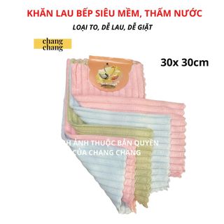 Combo 2 khăn lông cừu lau bếp siêu thấm nước 30x30cm | chang chang