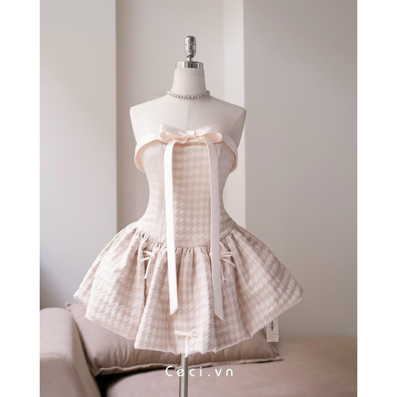 (Pass) Váy Céci nude