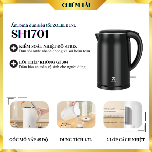 Ấm, bình đun siêu tốc ZOLELE SH1701 1.7L