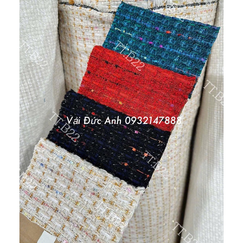 Vải dạ tweed 4 màu