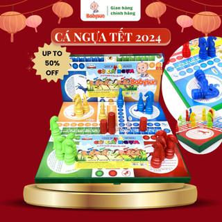 Đồ chơi Tết Giáp Thìn 2024 - Cờ cá ngựa cỡ lớn cao cấp, đồ chơi phát triển trí tuệ cho trẻ - Cờ tỷ phý MONOPOLY