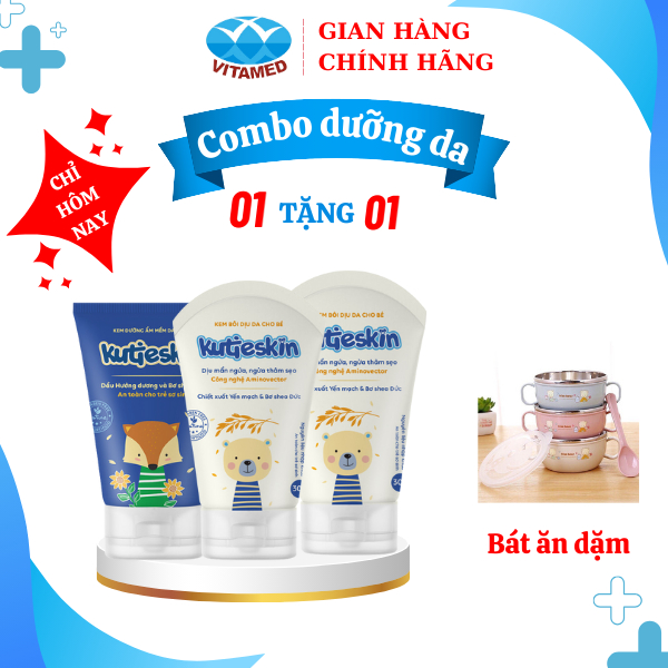 Combo Dưỡng Da Gồm 1 Hộp Kutieskin Dưỡng Ẩm Và 2 Hộp Kutieskin Dịu Da