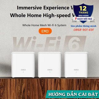 Bộ 3 cục wifi mesh không dây tenda nova ex3/em3 - wifi 6 - ax1500 - mesh nhiều thiết bị - mở rộng sóng - kích sóng wifi