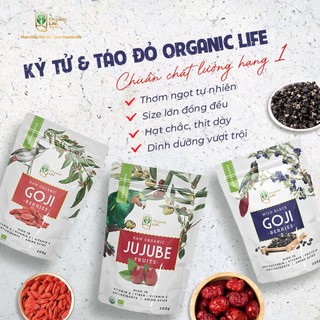 Combo Táo đỏ Kỷ tử đỏ hữu cơ (tặng chai thủy tinh )