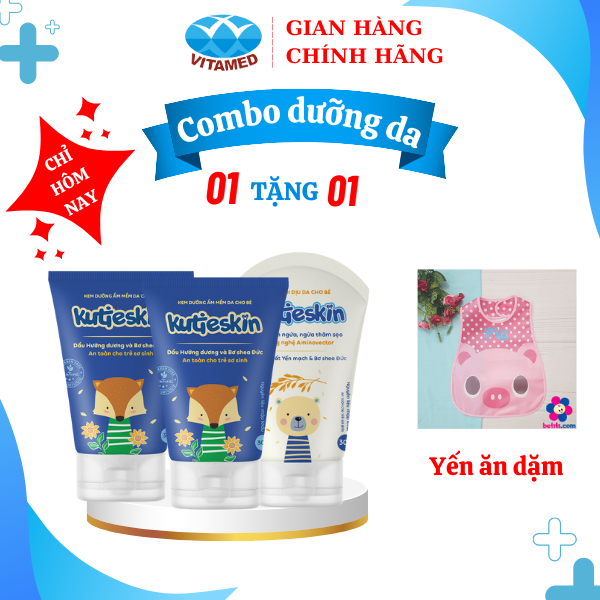 Combo 2 Hộp Kutieskin Dưỡng Ẩm Và 1 Hộp Kutieskin Dịu Da