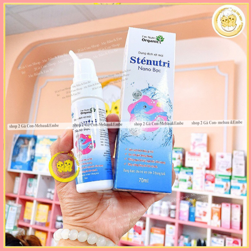 Xịt mũi cá heo Sténutri Nano bạc