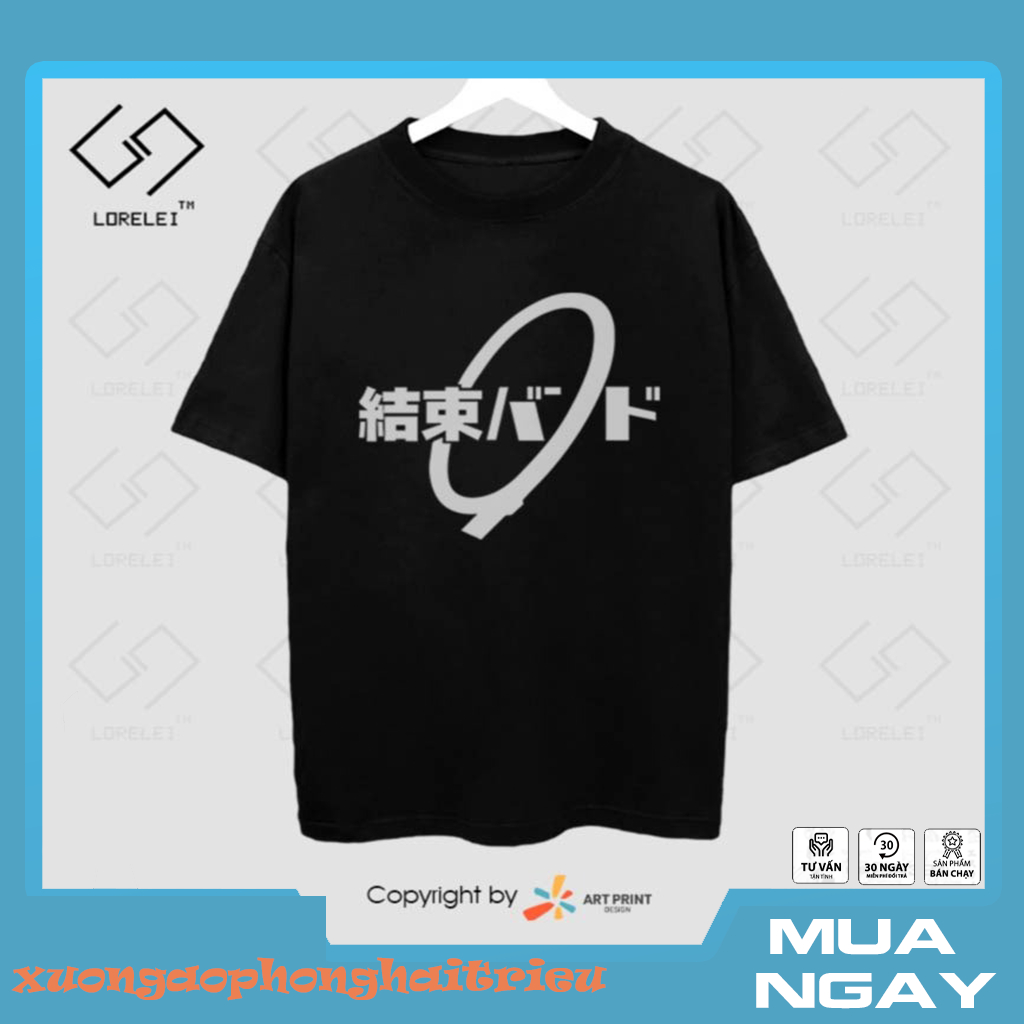 Áo thun Bocchi The Rock Kessoku Band (Black) ngắn tay