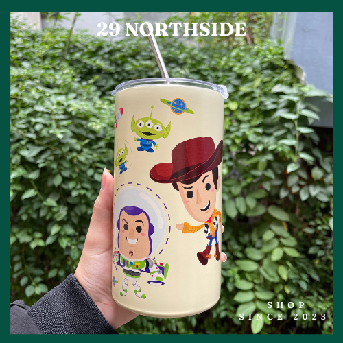 Ly Giữ Nhiệt Toy Story 600ML Inox 304 Đi Kèm Ống Hút