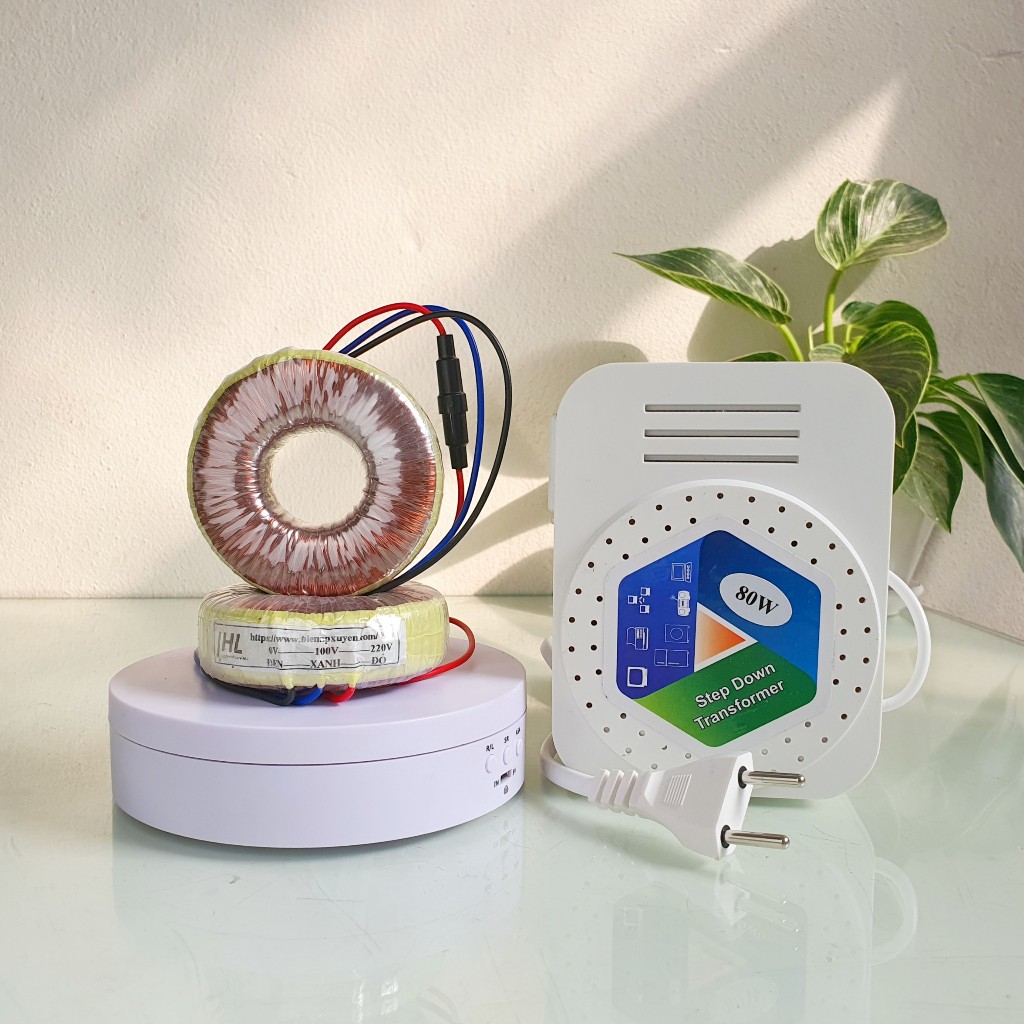 [BH 3 năm] Biến Áp đổi Nguồn 220V sang 110V, V100v Gắn Trong & Vỏ nhựa công suất 60W, 80W, 100w, 120